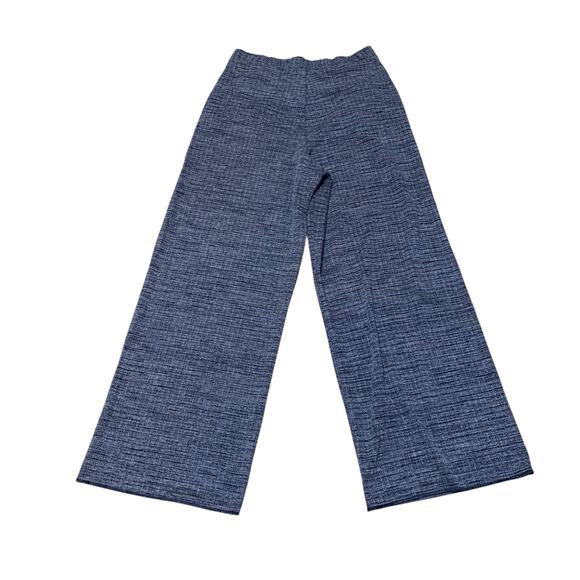Banana Republic Textured Wide Leg High Waist Knit Gray Pants Women's Size Medium - Picture 6 of 11